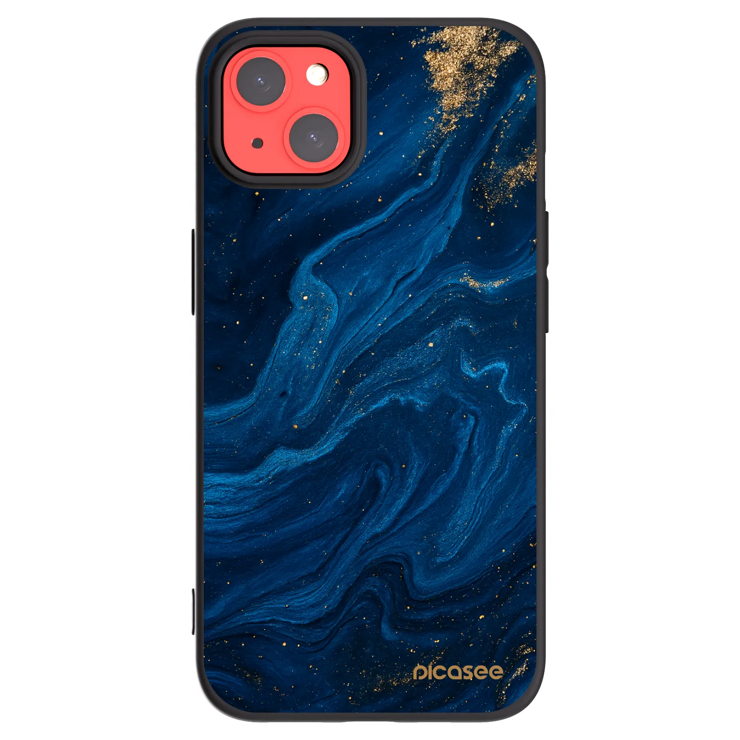 Picasee silikonski črni ovitek za Apple iPhone 13 - Blue