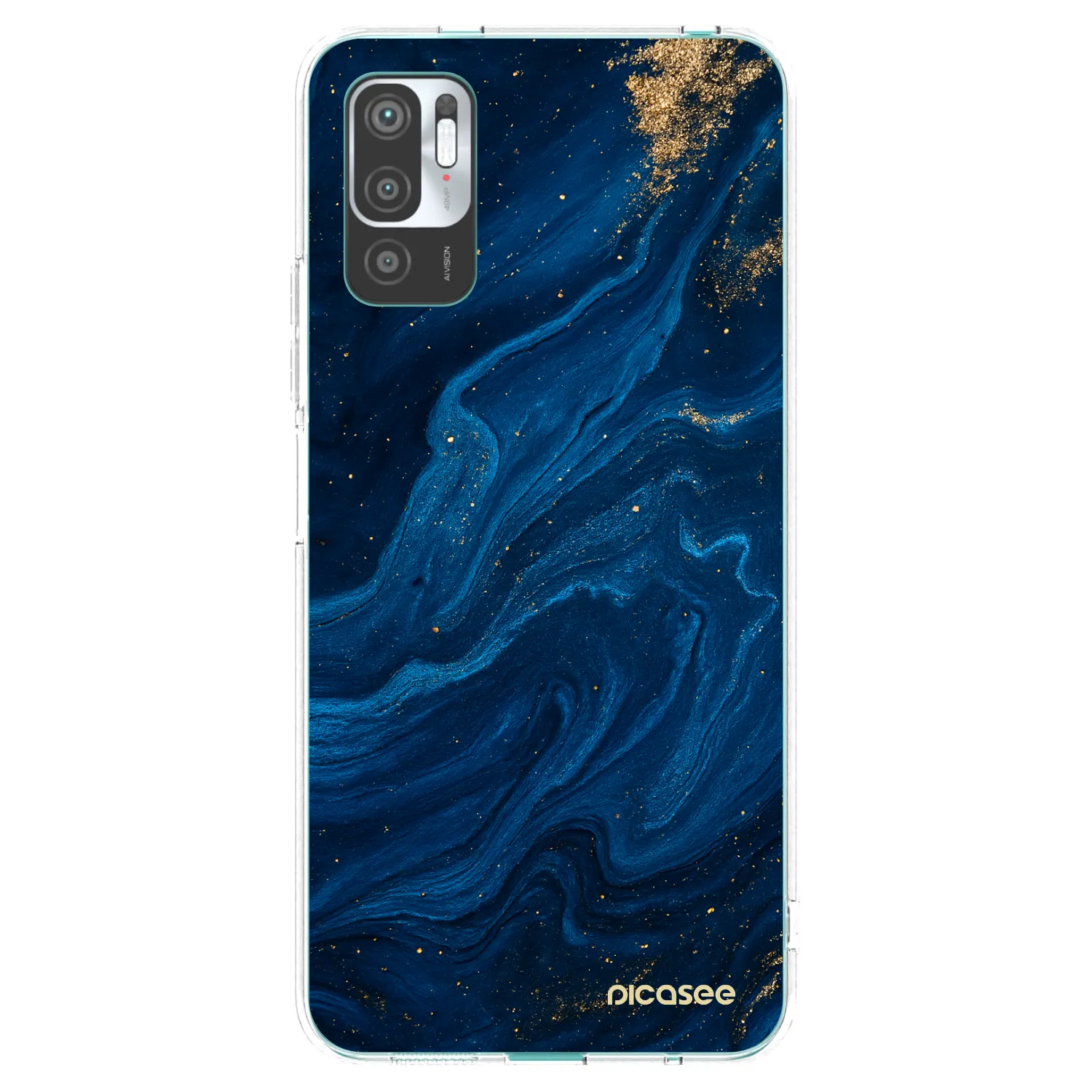 Picasee silikonski prozorni ovitek za Xiaomi Redmi Note 10 5G - Blue