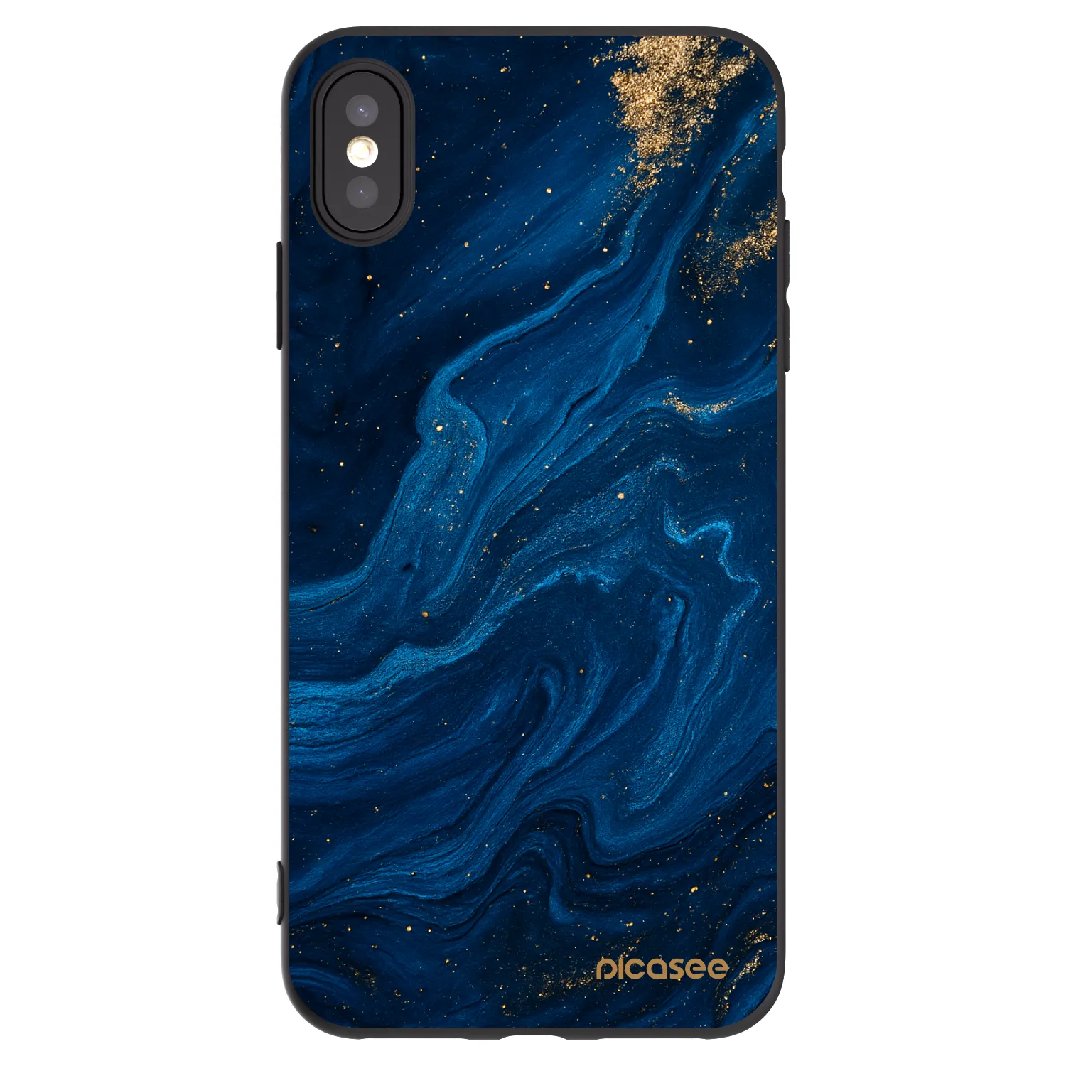 Picasee silikonski črni ovitek za Apple iPhone XS Max - Blue
