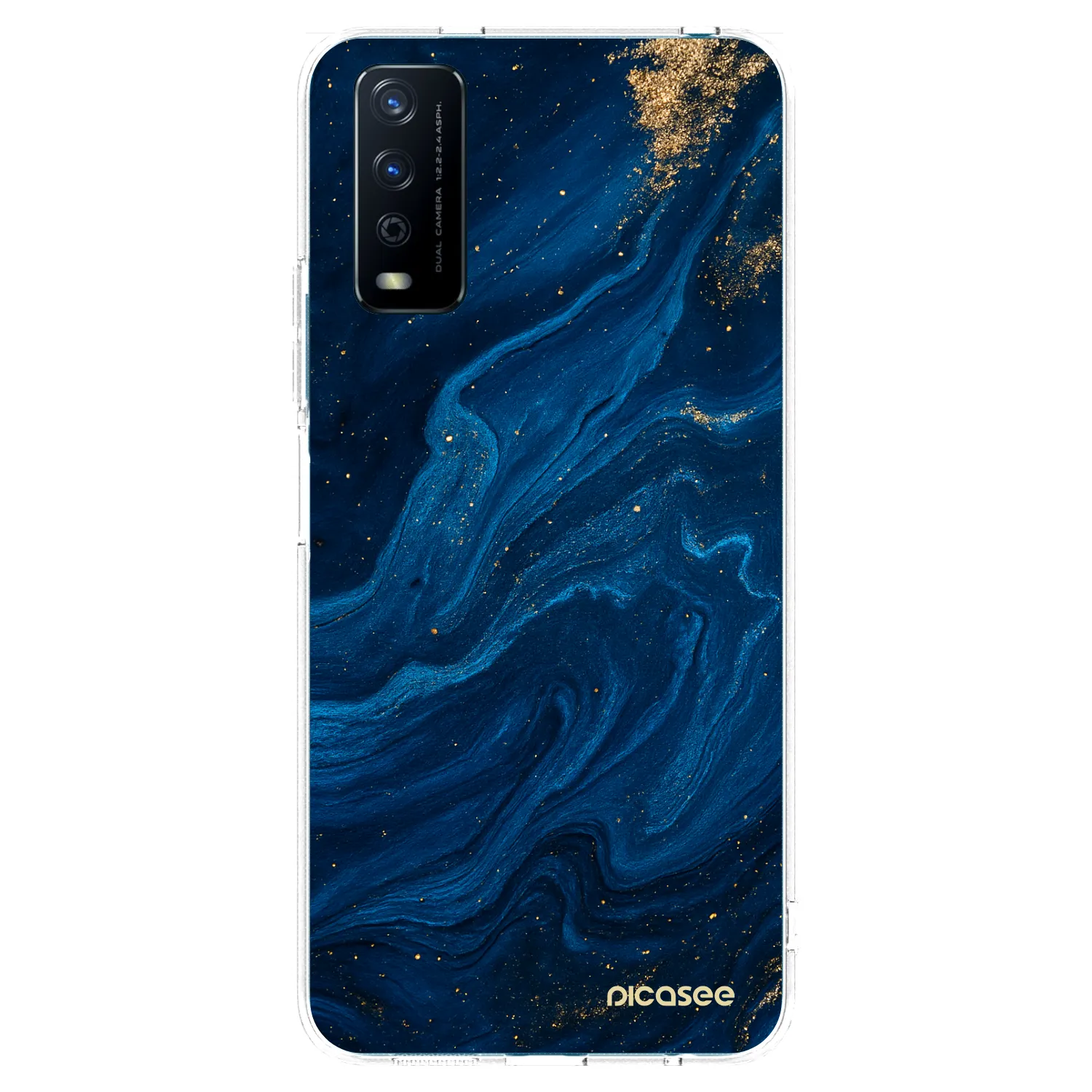 Picasee silikonski prozorni ovitek za Vivo Y11s - Blue