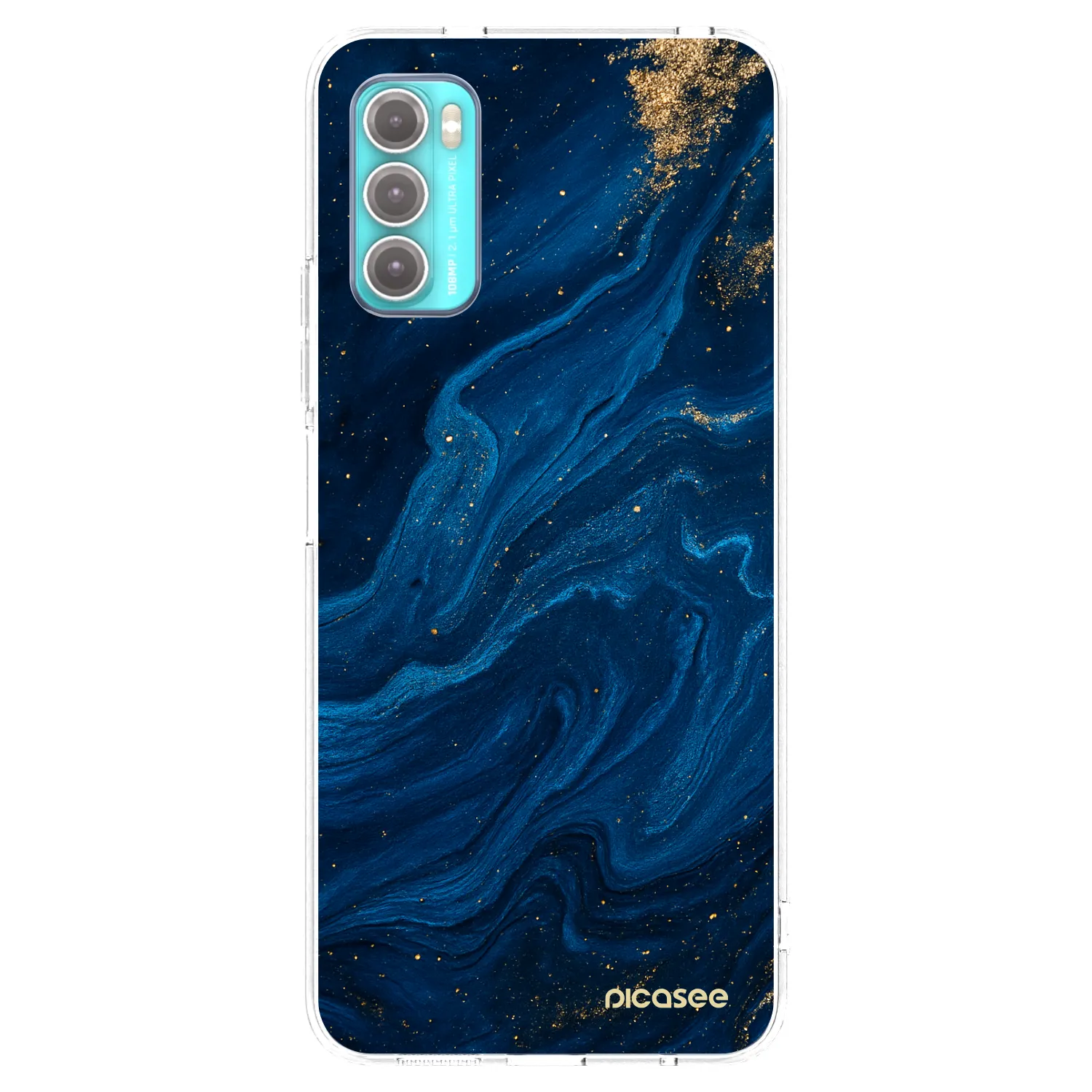 Picasee silikonski prozorni ovitek za Motorola Moto G60 - Blue