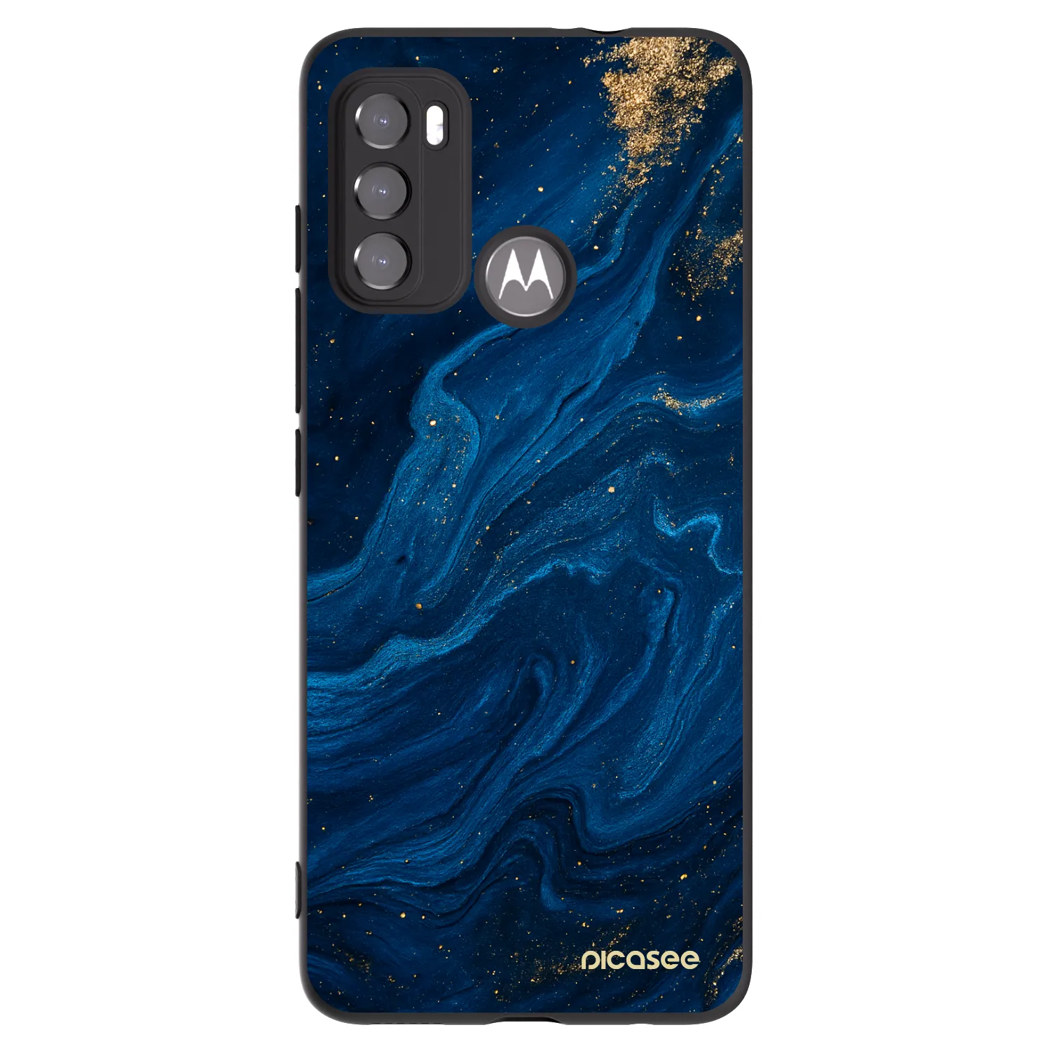 Picasee silikonski črni ovitek za Motorola Moto G60 - Blue