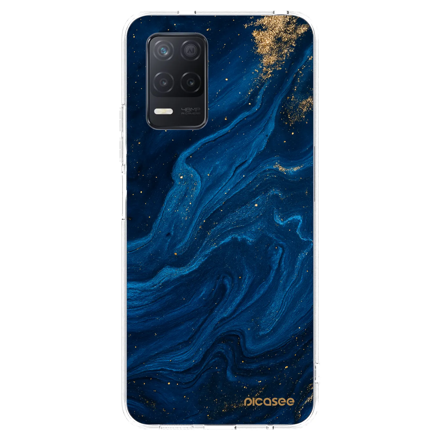 Picasee silikonski prozorni ovitek za Realme 8 5G - Blue