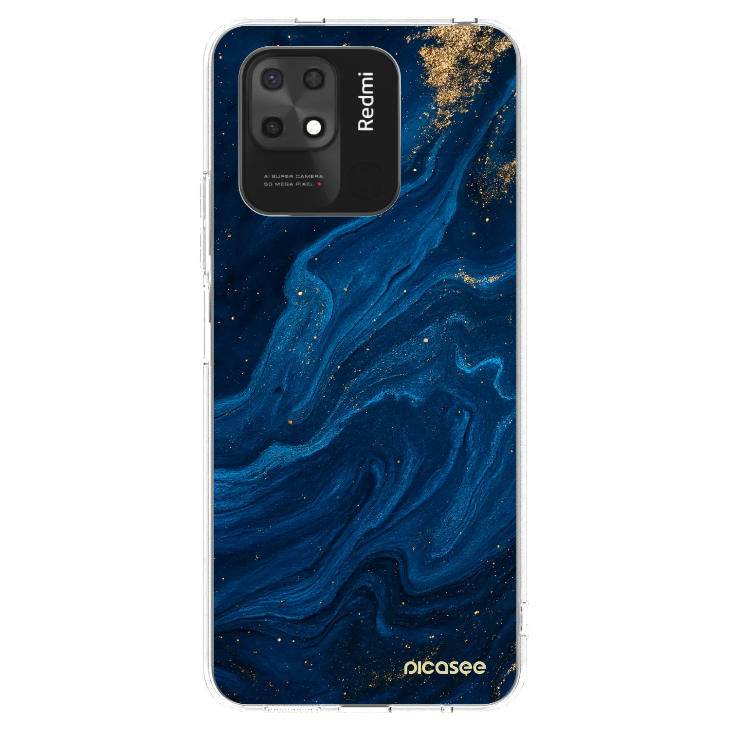 Picasee silikonski prozorni ovitek za Xiaomi Redmi 10C - Blue