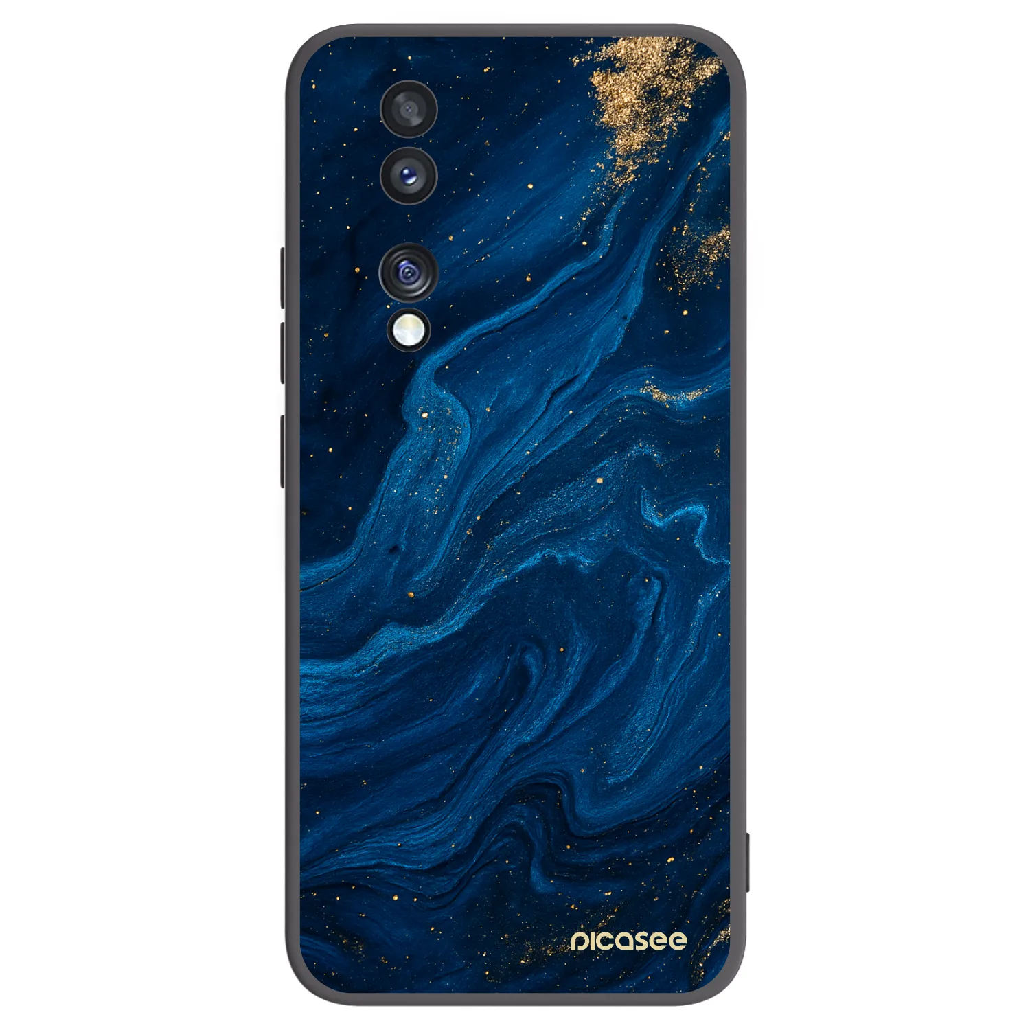 Picasee silikonski črni ovitek za Honor 70 - Blue