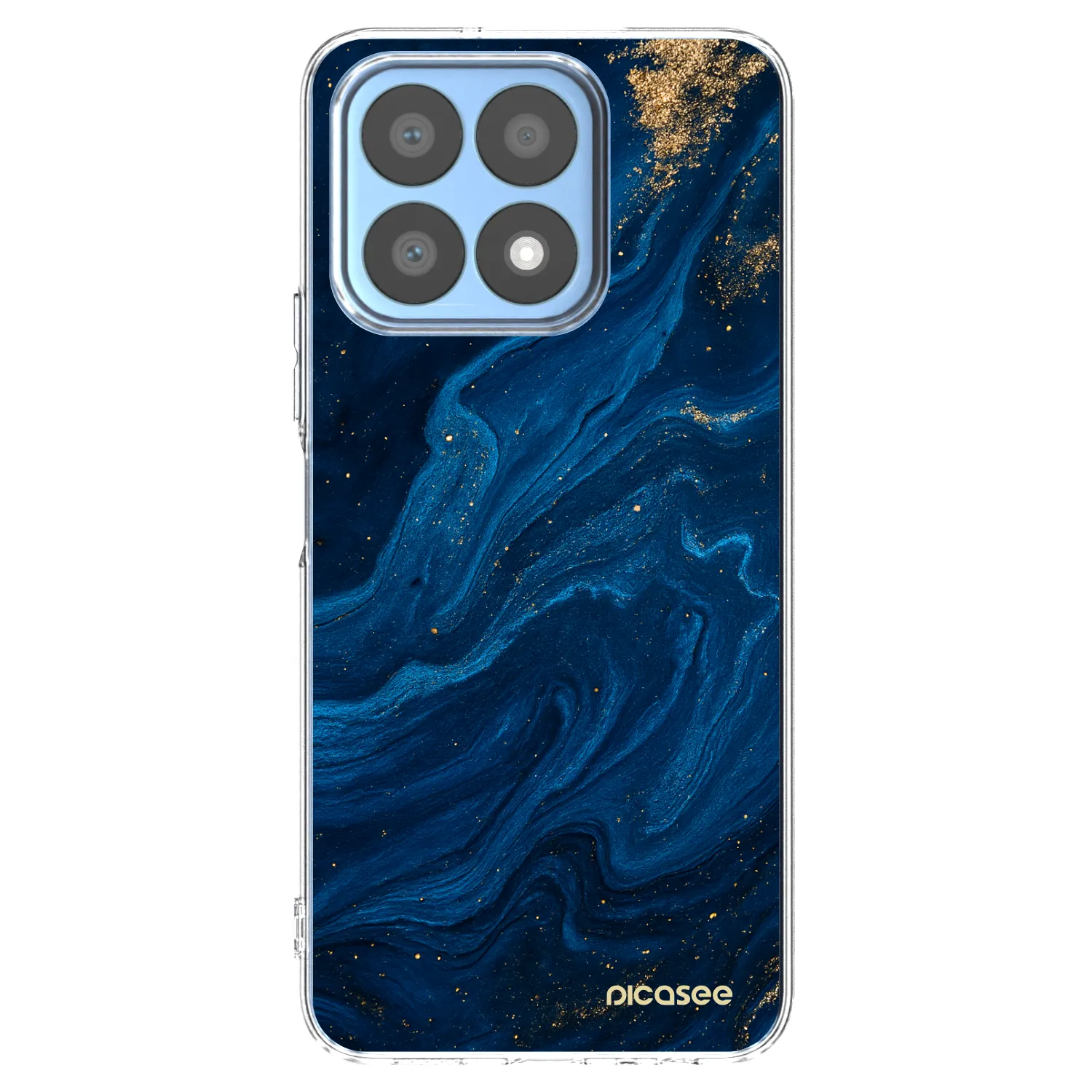 Picasee silikonski prozorni ovitek za Honor X8a - Blue