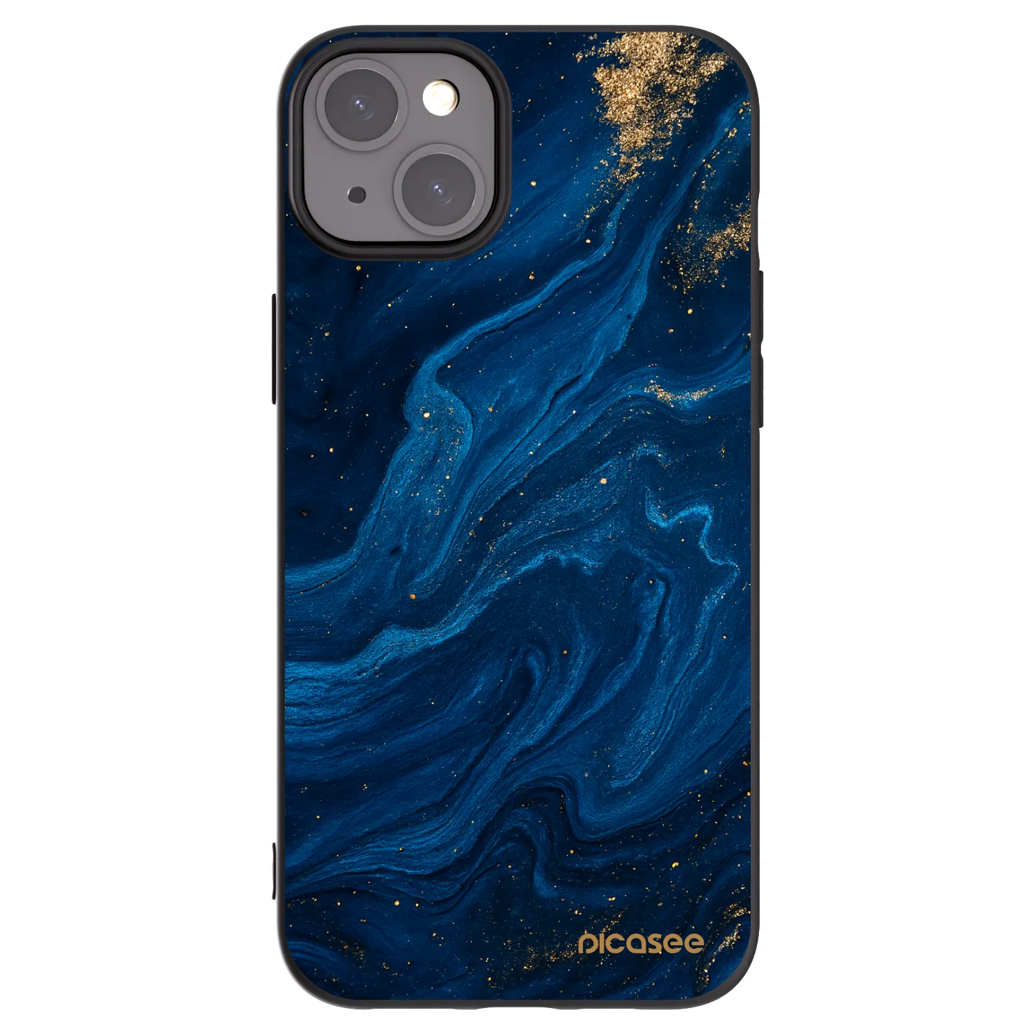 Picasee silikonski črni ovitek za Apple iPhone 15 Plus - Blue