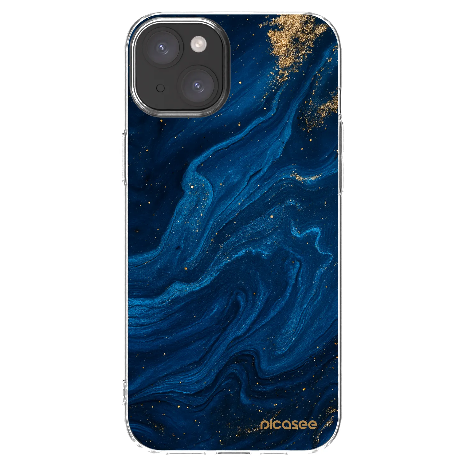 Picasee silikonski prozorni ovitek za Apple iPhone 15 Plus - Blue