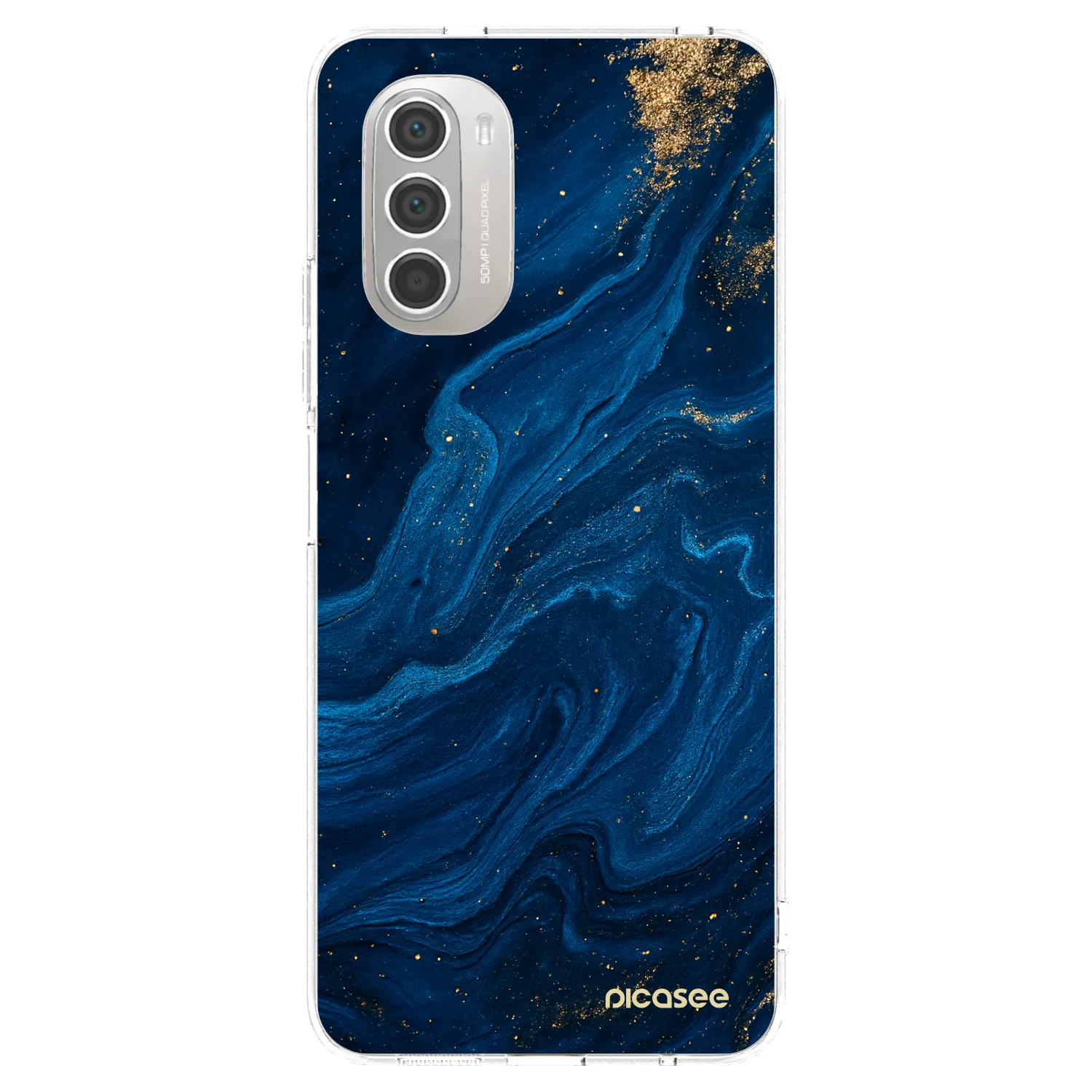 Picasee silikonski prozorni ovitek za Motorola Moto G51 - Blue