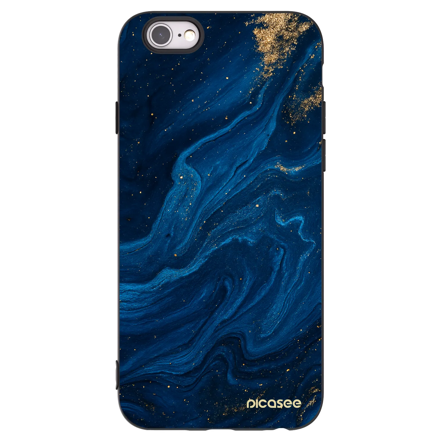 Picasee silikonski črni ovitek za Apple iPhone 6/6S - Blue