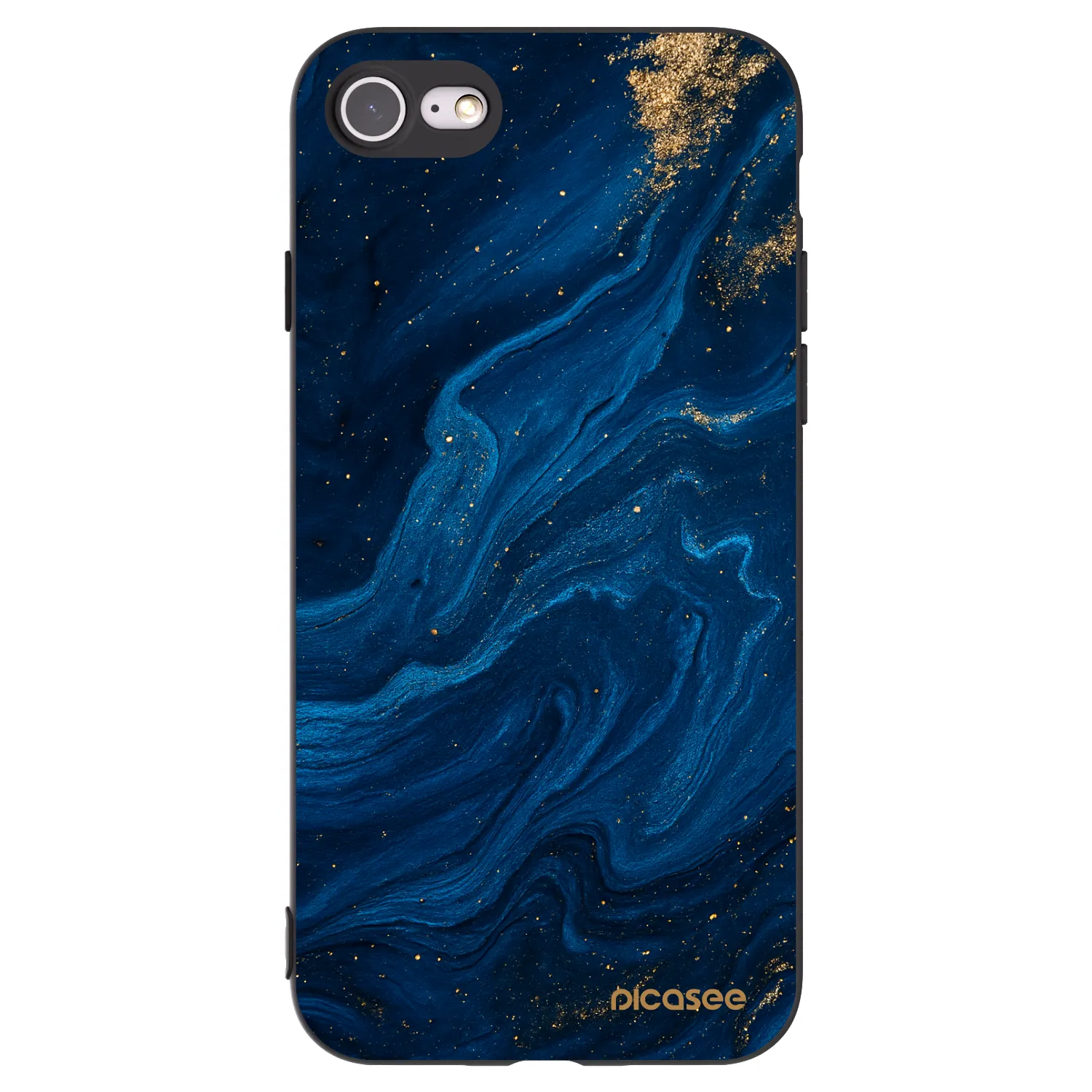 Picasee silikonski črni ovitek za Apple iPhone 7 - Blue