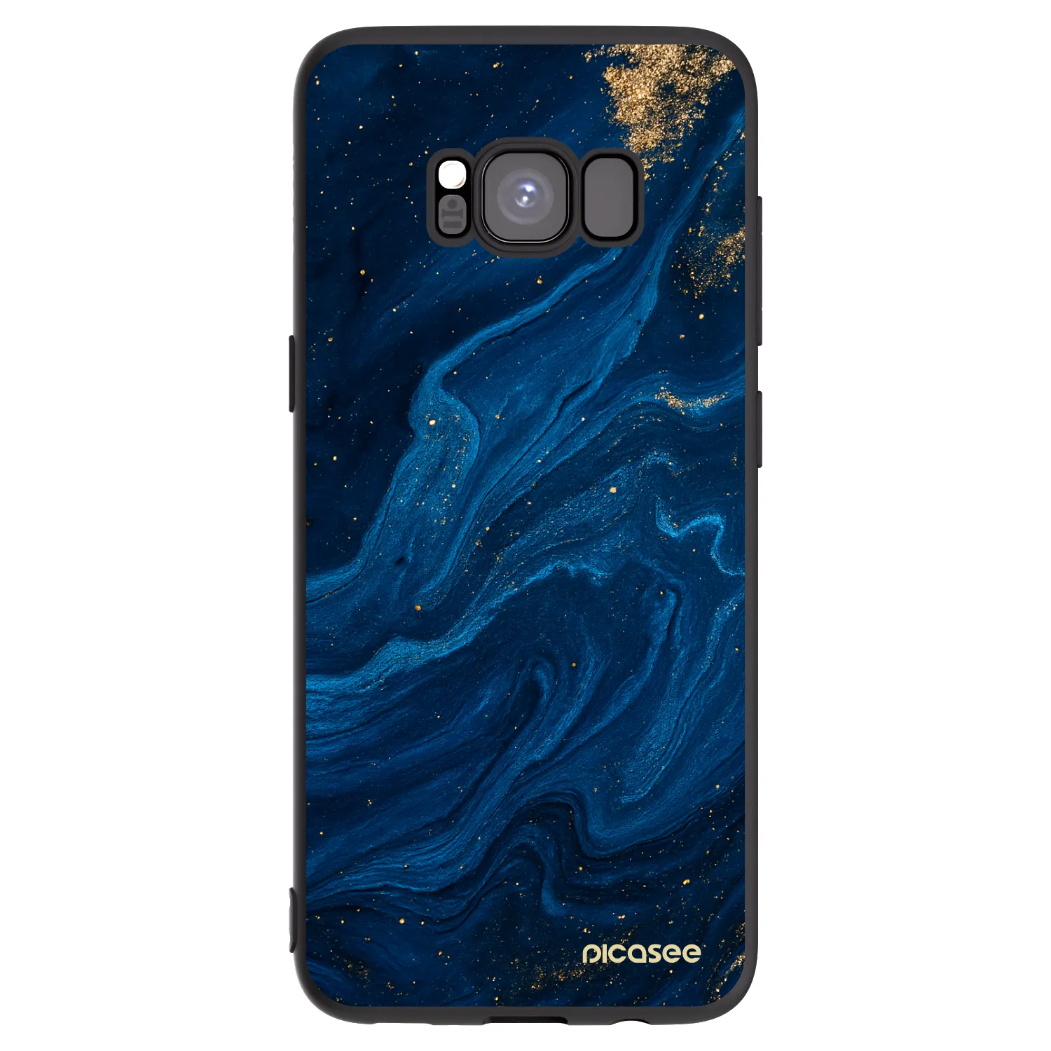 Picasee silikonski črni ovitek za Samsung Galaxy S8 G950F - Blue