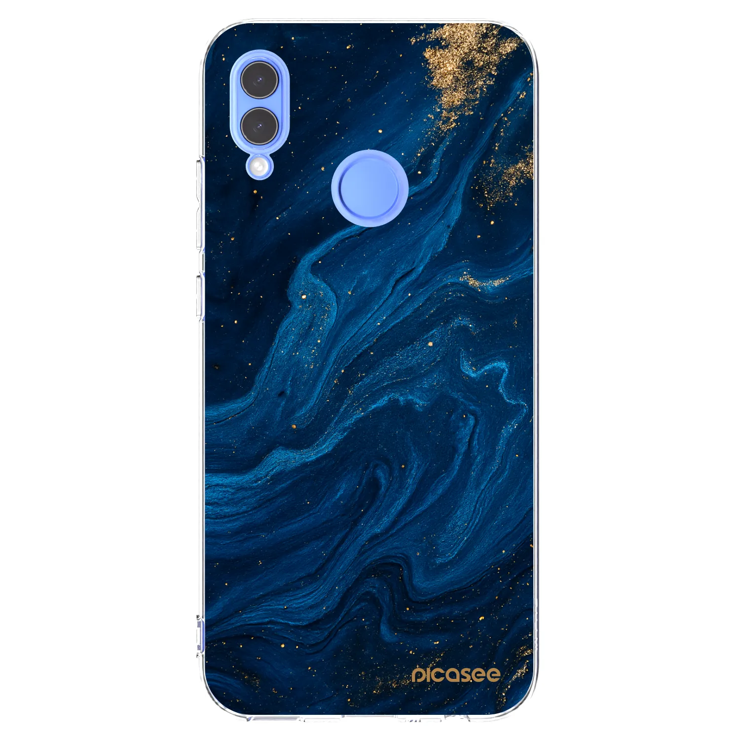Picasee silikonski prozorni ovitek za Huawei P Smart 2019 - Blue