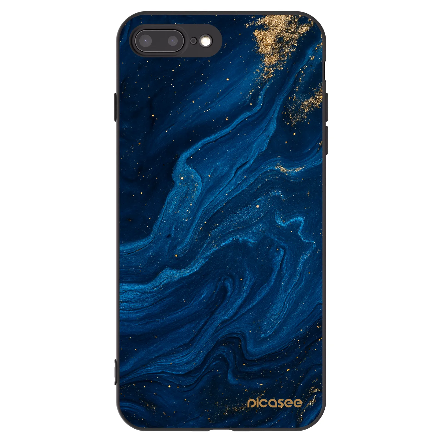 Picasee silikonski črni ovitek za Apple iPhone 8 Plus - Blue