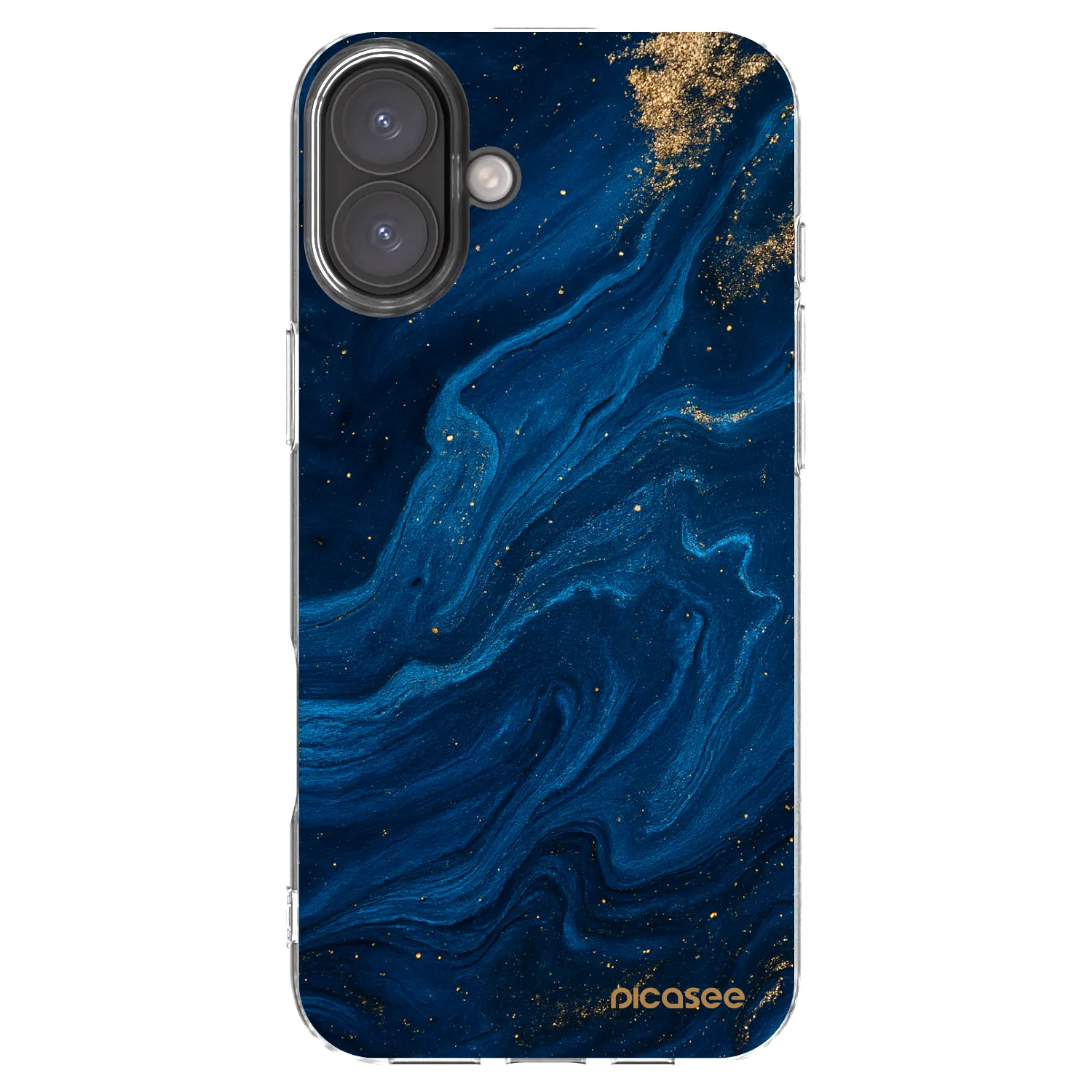 Picasee silikonski prozorni ovitek za Apple iPhone 16 Plus - Blue