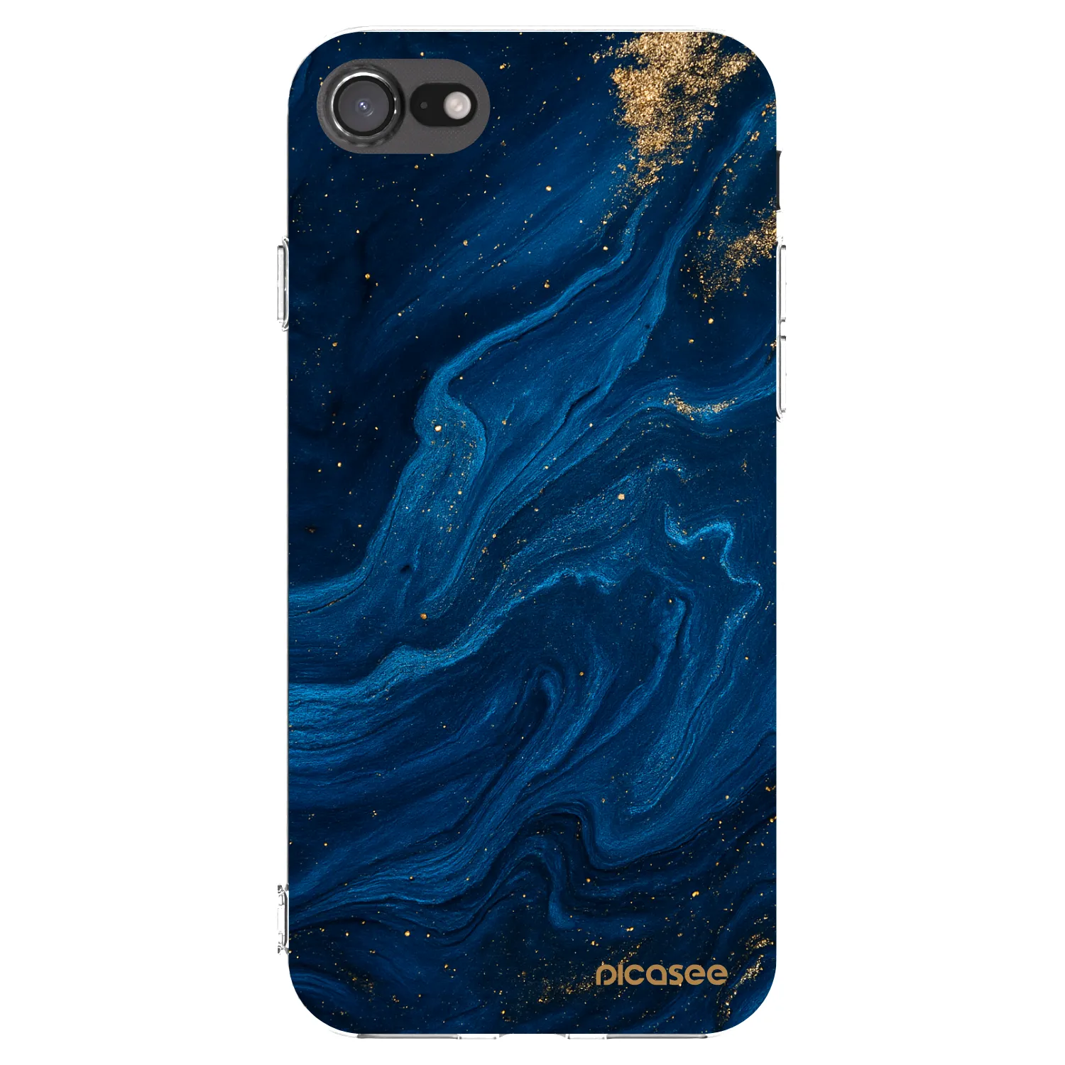 Picasee silikonski prozorni ovitek za Apple iPhone 7 - Blue