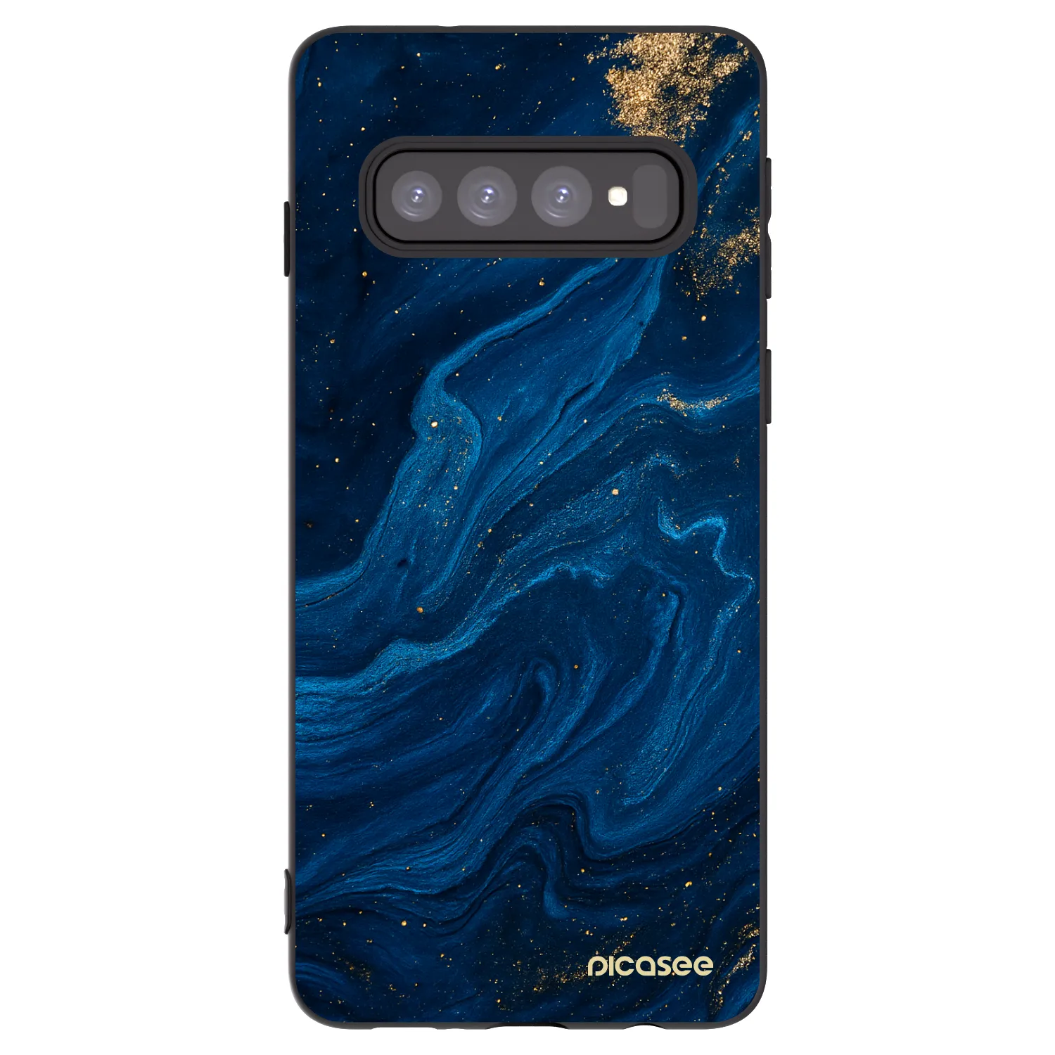 Picasee silikonski črni ovitek za Samsung Galaxy S10 G973 - Blue