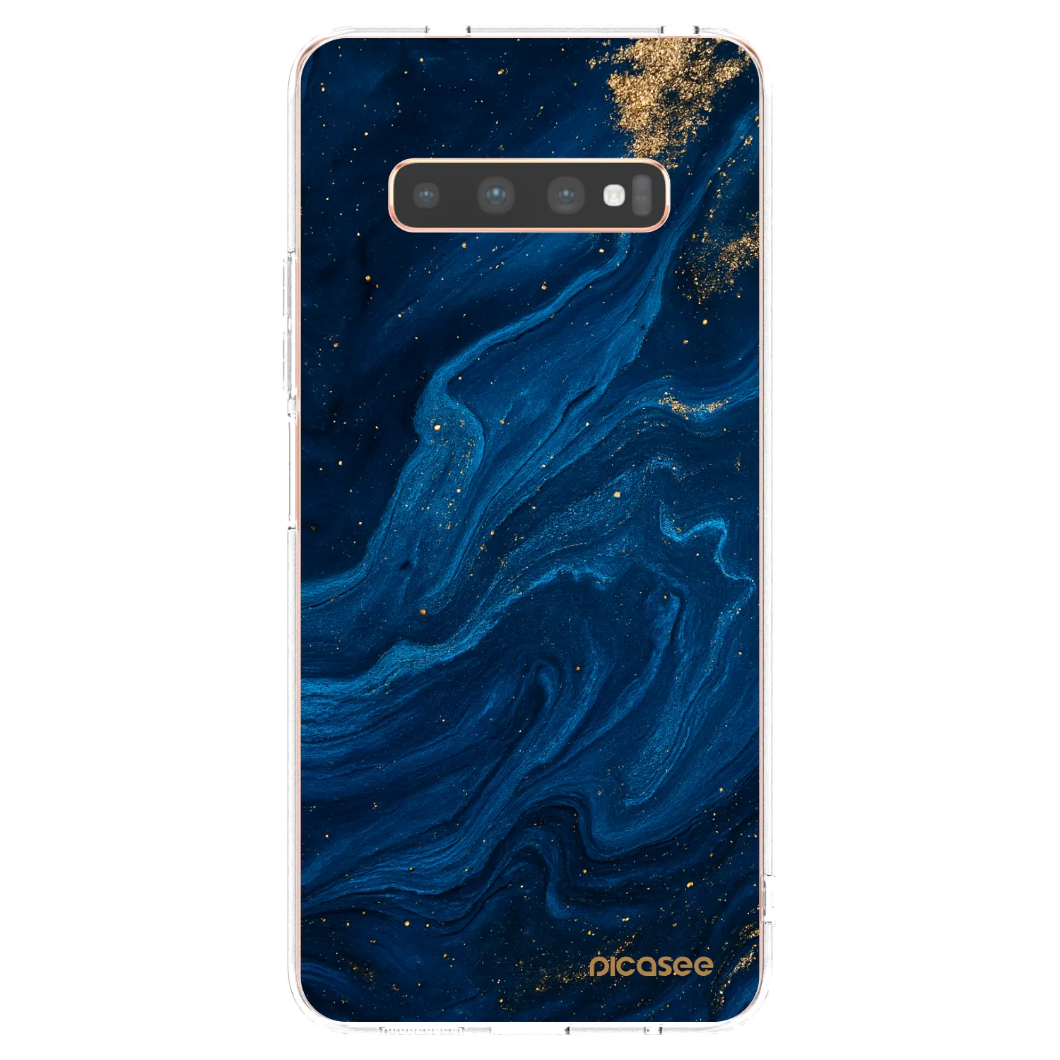 Picasee silikonski prozorni ovitek za Samsung Galaxy S10 Plus G975 - Blue
