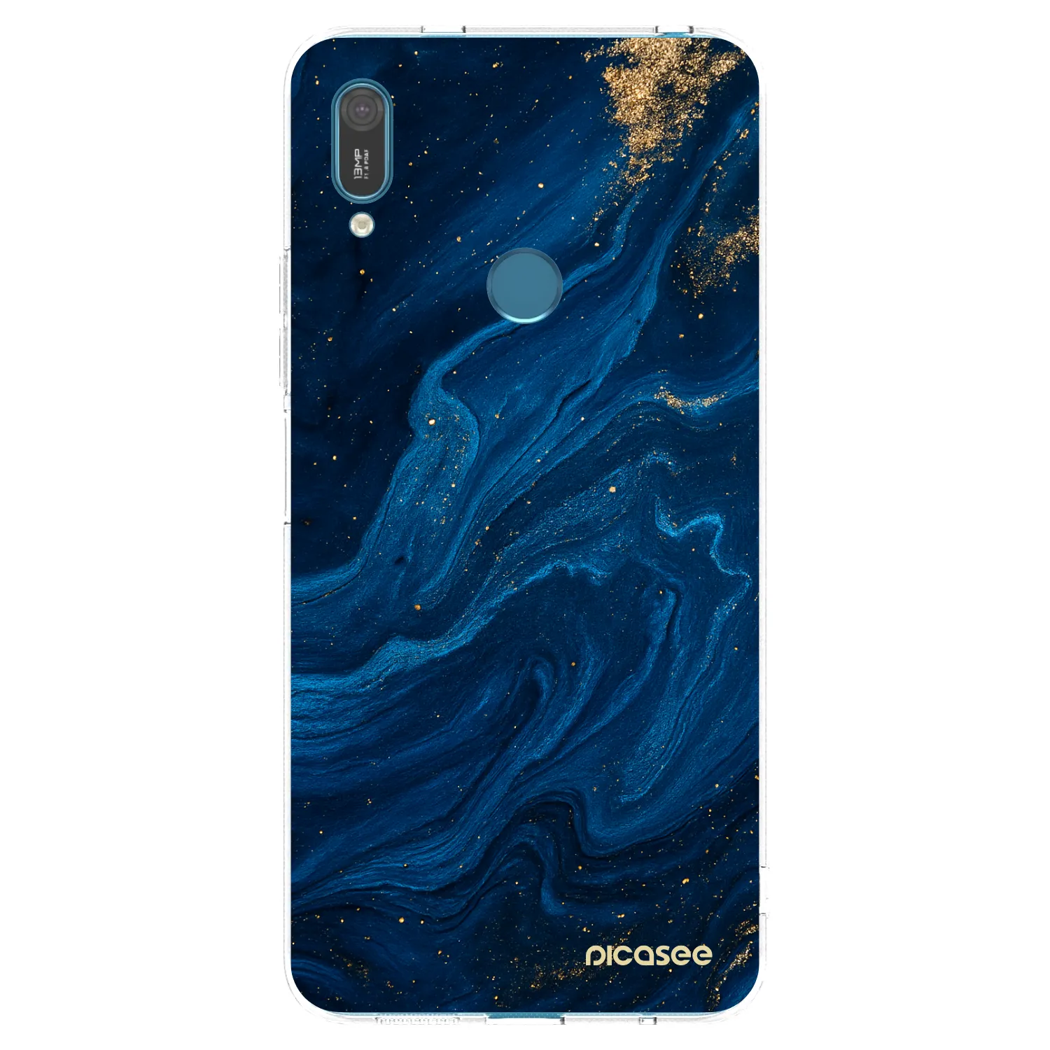 Picasee silikonski prozorni ovitek za Huawei Y7 2019 - Blue
