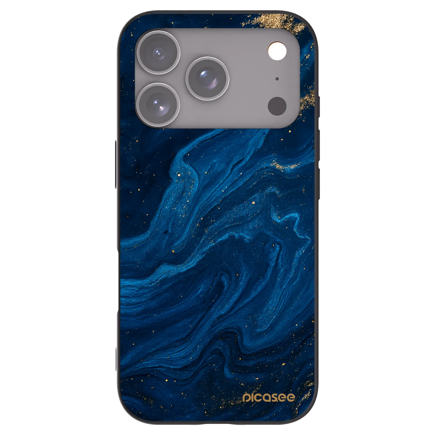 Picasee silikonski črni ovitek za Apple iPhone 17 Pro - Blue