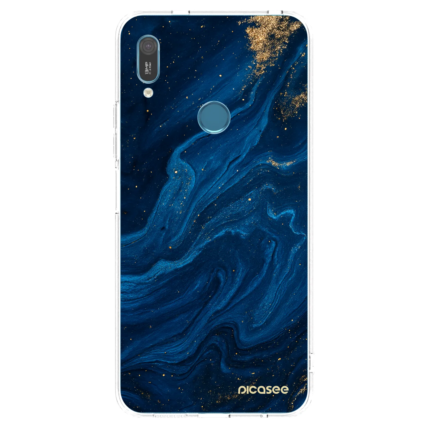 Picasee silikonski prozorni ovitek za Huawei Y6 2019 - Blue