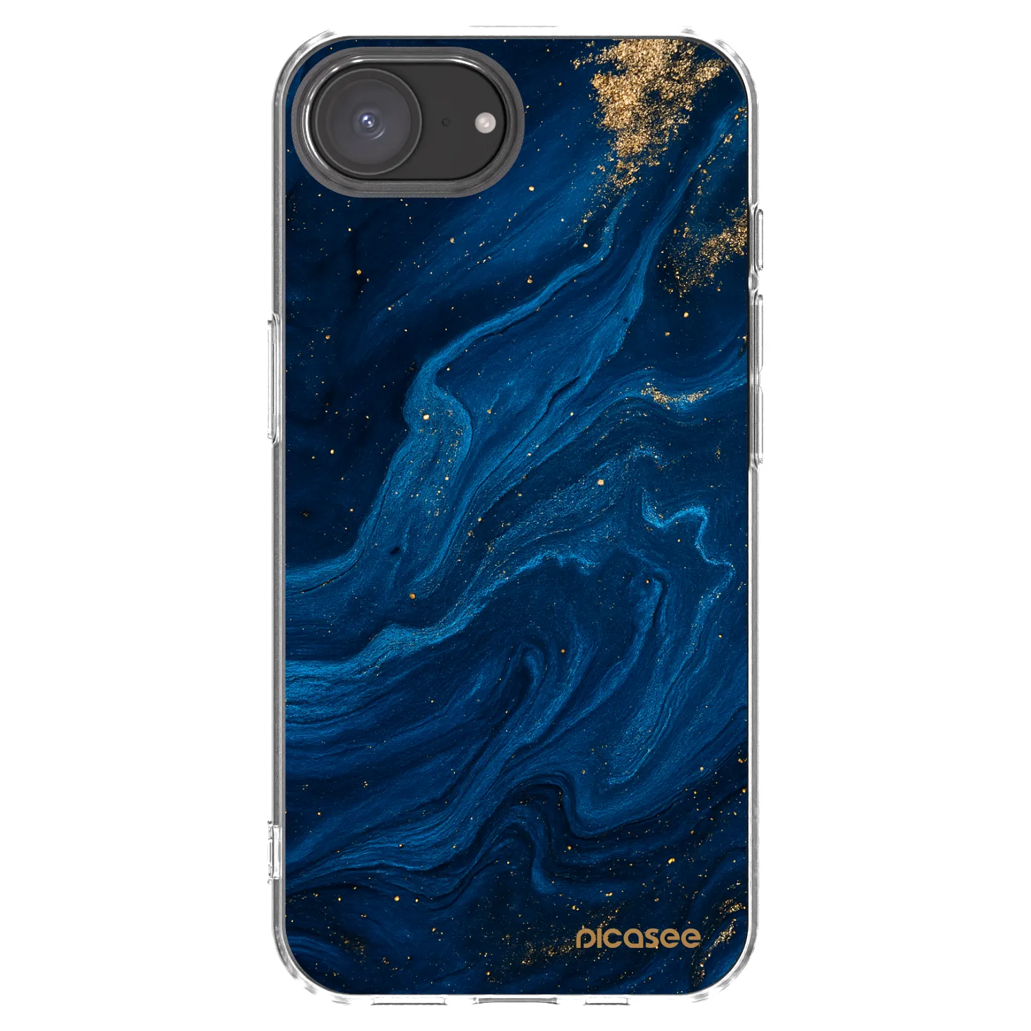 Picasee silikonski prozorni ovitek za Apple iPhone 17e - Blue