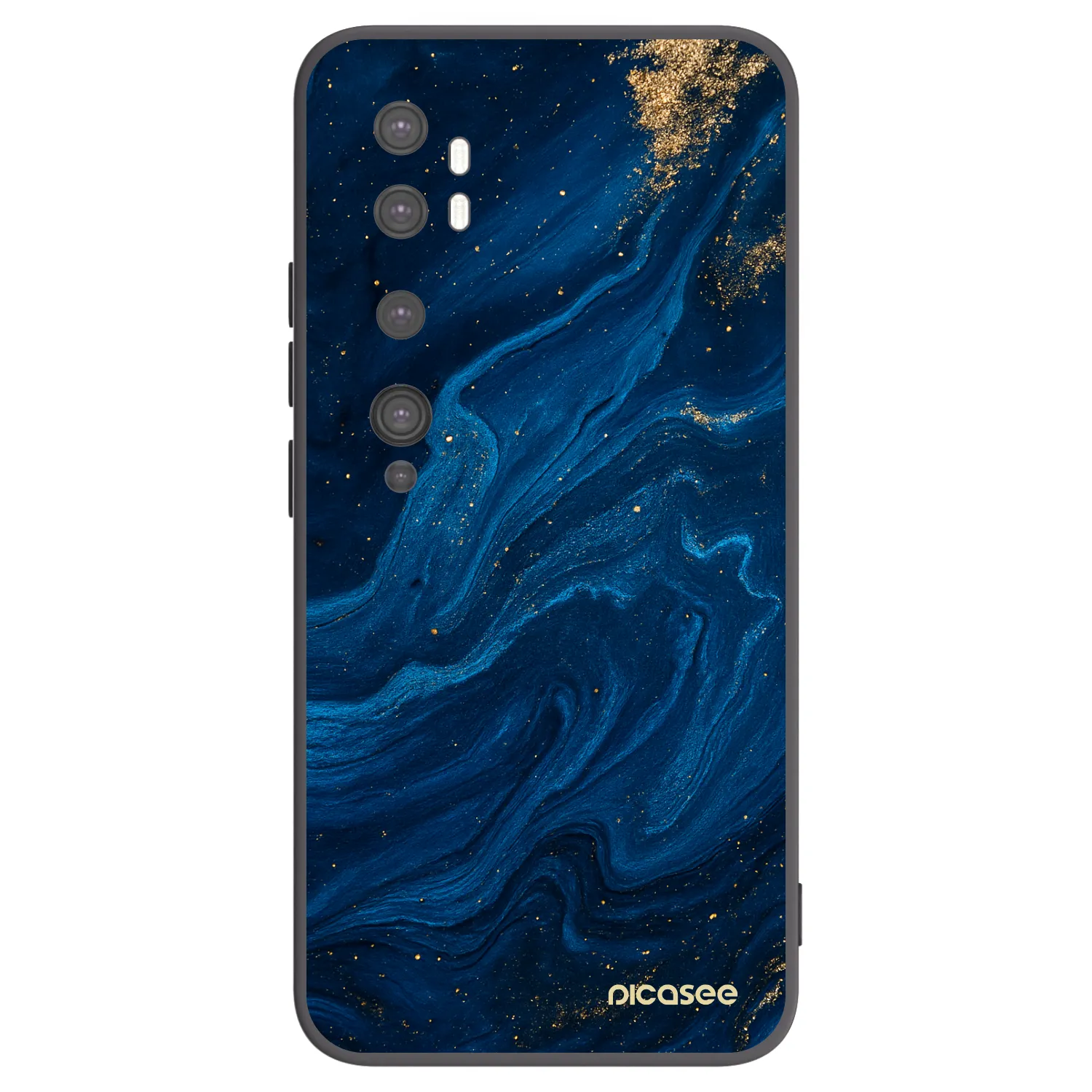 Picasee silikonski črni ovitek za Xiaomi Mi Note 10 (Pro) - Blue