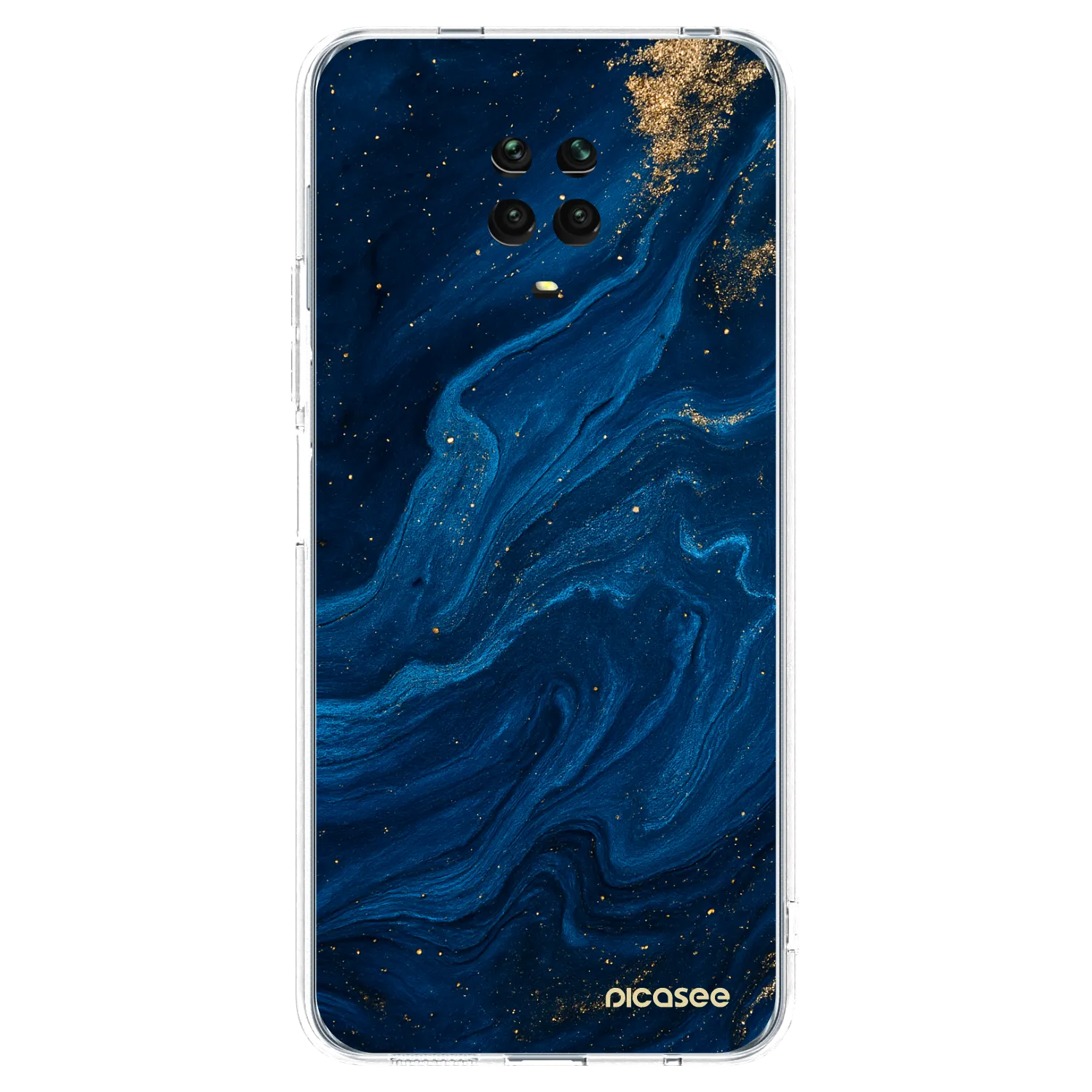 Picasee silikonski prozorni ovitek za Xiaomi Redmi Note 9 Pro - Blue