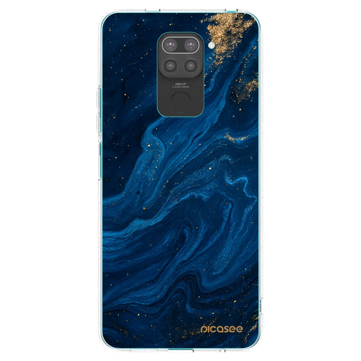Picasee silikonski črni ovitek za Xiaomi Redmi Note 9 - Blue