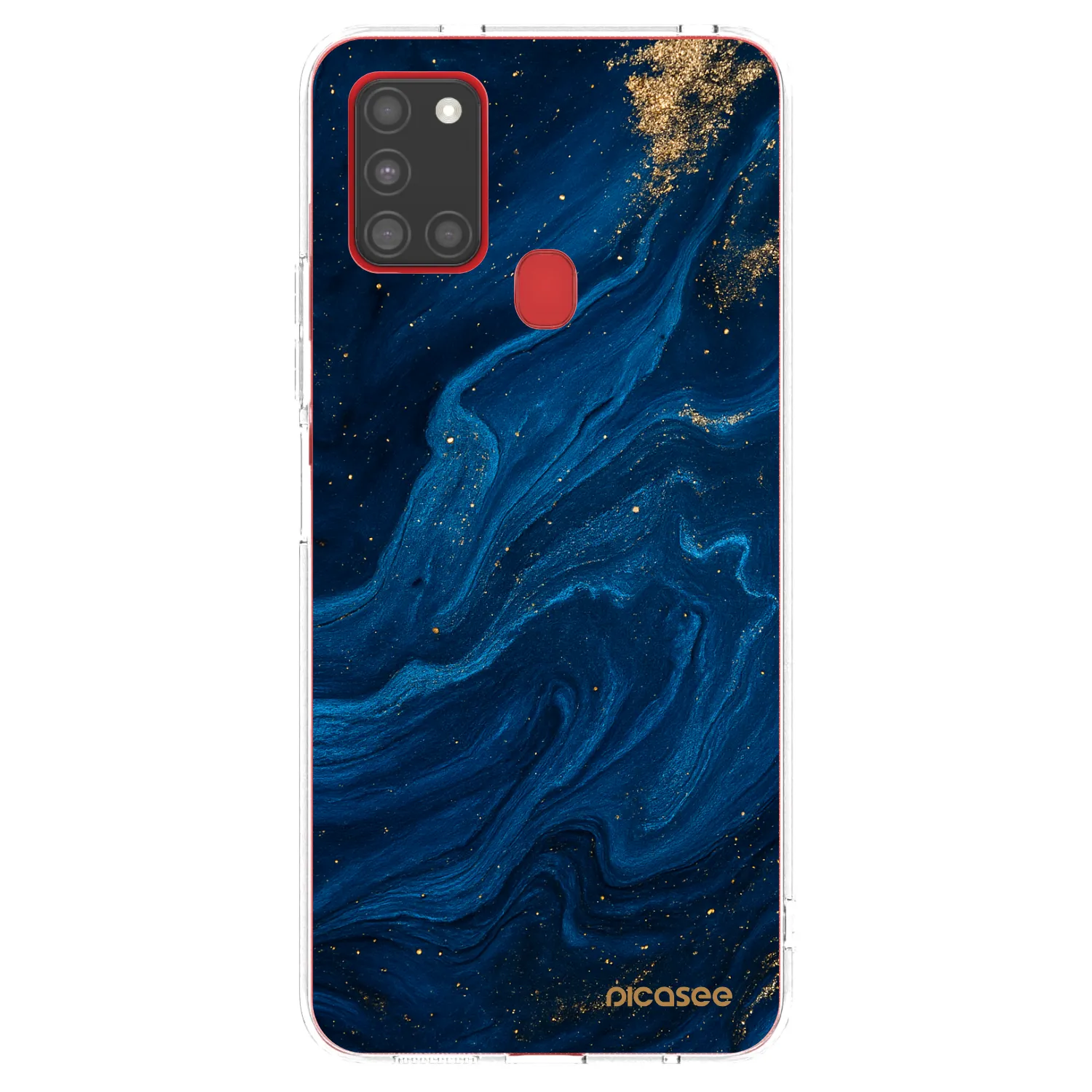 Picasee silikonski prozorni ovitek za Samsung Galaxy A21s - Blue