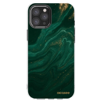 Picasee silikonski prozorni ovitek za Apple iPhone 12 Pro Max - Green