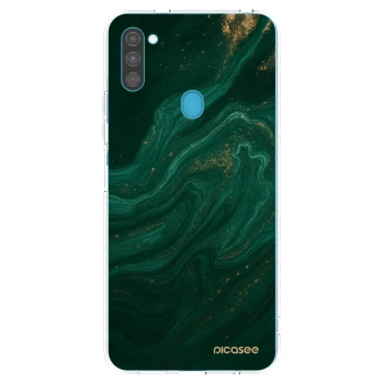 Picasee silikonski prozorni ovitek za Samsung Galaxy M11 - Green