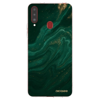 Picasee silikonski prozorni ovitek za Samsung Galaxy A20s - Green