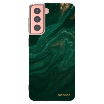 Picasee silikonski prozorni ovitek za Samsung Galaxy S21 5G G991B - Green