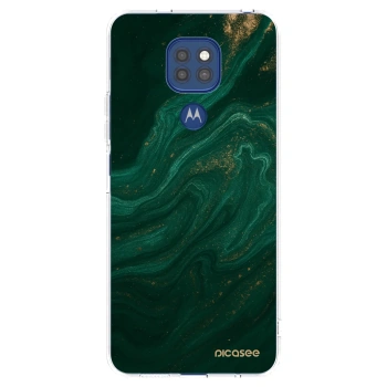 Picasee silikonski prozorni ovitek za Motorola Moto G9 Play - Green