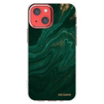 Picasee silikonski prozorni ovitek za Apple iPhone 13 mini - Green