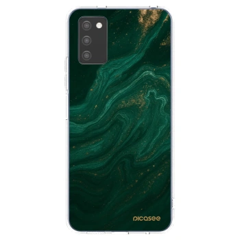 Picasee silikonski prozorni ovitek za Samsung Galaxy A02s A025G - Green