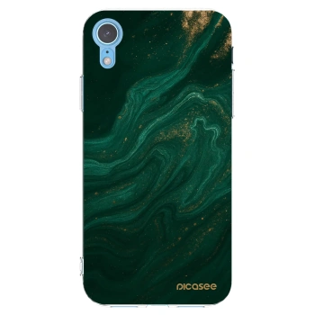 Picasee silikonski prozorni ovitek za Apple iPhone XR - Green
