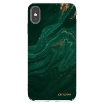 Picasee silikonski prozorni ovitek za Apple iPhone XS Max - Green