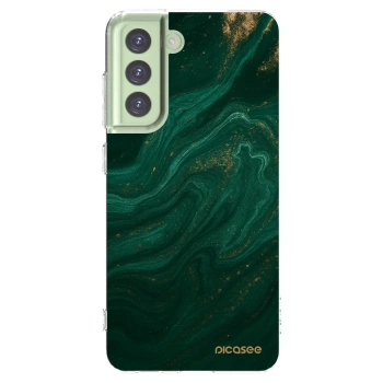 Picasee silikonski prozorni ovitek za Samsung Galaxy S21 FE 5G - Green