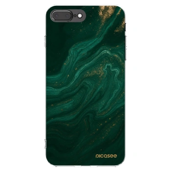 Picasee silikonski prozorni ovitek za Apple iPhone 7 Plus - Green