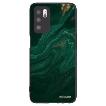 Picasee silikonski črni ovitek za OPPO A16 - Green
