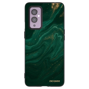 Picasee silikonski črni ovitek za OnePlus 9 - Green