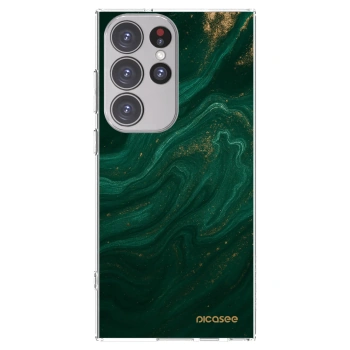 Picasee silikonski prozorni ovitek za Samsung Galaxy S23 Ultra 5G - Green