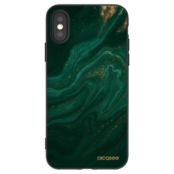 Picasee silikonski črni ovitek za Apple iPhone X/XS - Green
