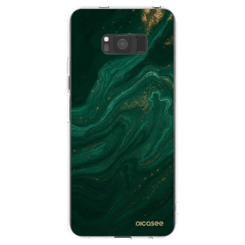 Picasee silikonski prozorni ovitek za Samsung Galaxy S8 G950F - Green