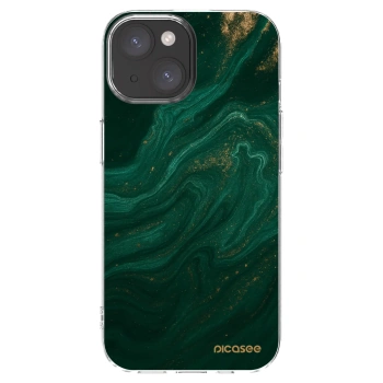 Picasee silikonski prozorni ovitek za Apple iPhone 15 - Green