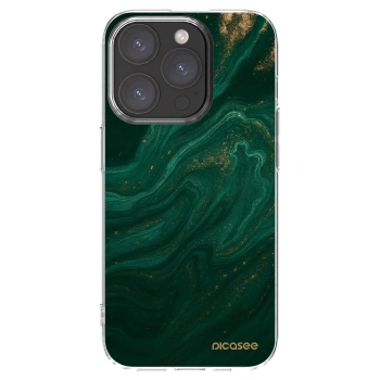 Picasee silikonski prozorni ovitek za Apple iPhone 15 Pro - Green