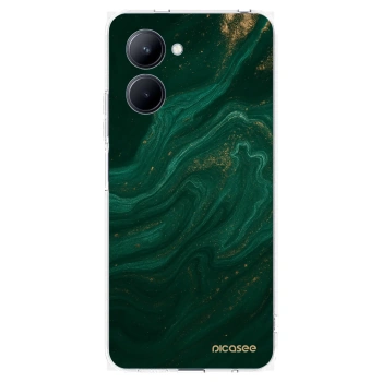 Picasee silikonski prozorni ovitek za Realme C33 (2023) - Green
