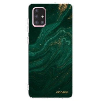 Picasee silikonski prozorni ovitek za Samsung Galaxy A71 A715F - Green